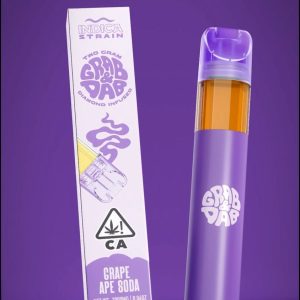 Grab and Dab Grape Ape Soda Disposable Vape 2G THCA – Fizzy Grape Rechargeable Pen with Worldwide Shipping