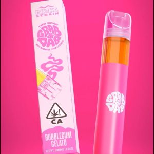 Grab and Dab Bubblegum Gelato Disposable Vape 2G THCA – Sweet Creamy Flavor Rechargeable Pen