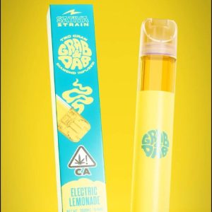 Grab and Dab Electric Lemonade Disposable Vape 2G THCA – Citrus Rechargeable Pen with Worldwide Shipping