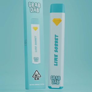 Grab and Dab Lime Sorbet Disposable Vape 2G THCA – Citrus Flavor Rechargeable Pen
