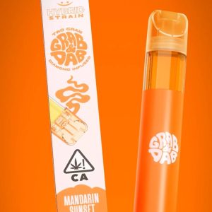 Grab and Dab Mandarin Sunset Disposable Vape 2G THCA – Citrus Earthy Rechargeable Pen with Worldwide Shipping