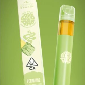 Grab and Dab Pearadise Disposable Vape 2G THCA – Fruity Pear Rechargeable Pen with Worldwide Shipping