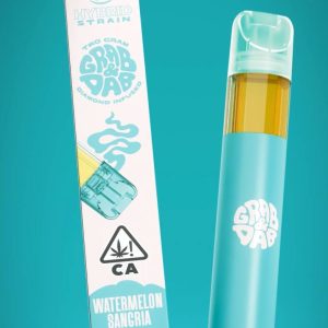 Grab and Dab Watermelon Sangria Disposable Vape 2G THCA – Fruity Cocktail Rechargeable Pen with Worldwide Shipping